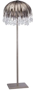 Casa Padrino luxury crystal floor lamp silver Ø 60 x H. 190 cm - Modern metal floor lamp - Hotel & Restaurant Lamp