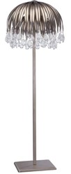 Casa Padrino lampadaire de luxe cristal argent Ø 60 x H. 190 cm - Lampadaire de métal moderne - Lampe d'Hôtel & Restaurant 