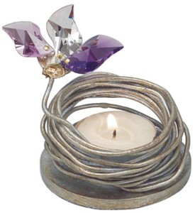Luxus Designer Teelichthalter mit Swarovski Kristallglas Luxury Designer Tealight Holder with Swarovski Crystal Glass 