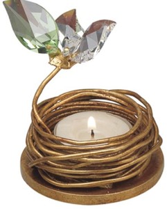 Luxus Designer Teelichthalter mit Swarovski Kristallglas Luxury Designer Tealight Holder with Swarovski Crystal Glass 