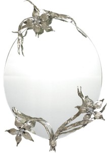 Casa Padrino luxury mirror silver 60 x H. 90 cm - Luxury wall mirror with noble Swarowski crystal glass - Luxury decoration accessories