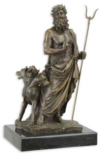 Casa Padrino figura de bronce de lujo dios griego bronce / negro 17 x 12 x A. 29,2 cm - Escultura de bronce - Figura de decoración - Accesorios de decoración