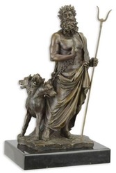 Casa Padrino figura de bronce de lujo dios griego bronce / negro 17 x 12 x A. 29,2 cm - Escultura de bronce - Figura de decoración - Accesorios de decoración