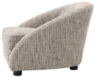 Casa Padrino Luxus Sessel Beige / Schwarz 88 x 80 x H. 65 cm - Wohnzimmer Sessel - Luxus Wohnzimmer Möbel