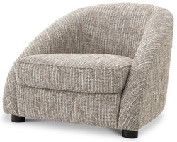 Casa Padrino sillón de lujo beige / negro 88 x 80 x A. 65 cm - Sillón de Salón - Muebles de Salón de Lujo