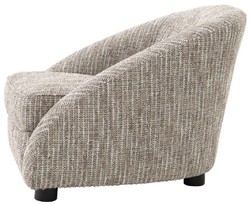 Casa Padrino sillón de lujo beige / negro 88 x 80 x A. 65 cm - Sillón de Salón - Muebles de Salón de Lujo