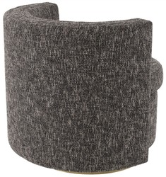 Casa Padrino sillón giratorio de lujo negro / oro mate 80 x 73 x A. 71,5 cm - Sillón de salón tapizado - Muebles de Lujo