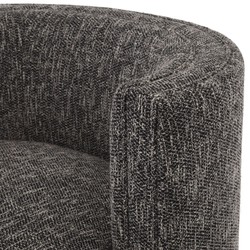 Casa Padrino sillón giratorio de lujo negro / oro mate 80 x 73 x A. 71,5 cm - Sillón de salón tapizado - Muebles de Lujo
