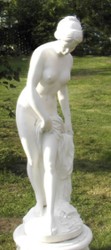 Casa Padrino sculpture décoration de jardin Art Nouveau blanc H. 120 cm - Figurine de décoration de jardin - Accessoires Décoration Jardin et Terrasse