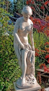Casa Padrino escultura de decoración de jardín Art Nouveau gris A. 120 cm - Figura de decoración de jardín - Accesorios de Decoración Jardín y Terraza