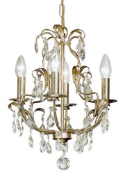 Casa Padrino luxury baroque crystal chandelier silver Ø 35 x H. 45 cm - Baroque & Art Nouveau Living Room Chandelier
