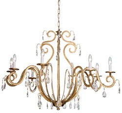Casa Padrino lustre baroque luxe cristal or Ø 100 x H. 70 cm - Lustre de Salon Baroque & Art Nouveau
