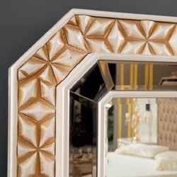 Casa Padrino commode de chambre baroque de luxe avec miroir blanc / or - Meubles de chambre baroque - Noble & Magnifique