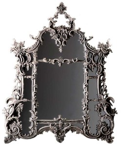 Casa Padrino baroque mirror gray - Magnificent handcrafted wall mirror in baroque style - Antique style wardrobe mirror - Living room mirror - Baroque Furniture 