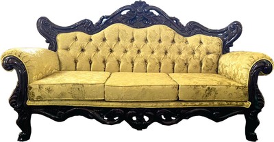 Casa Padrino canapé baroque de luxe or / marron foncé - Magnifique canapé de salon avec motif élégant - Mobilier de salon de style baroque