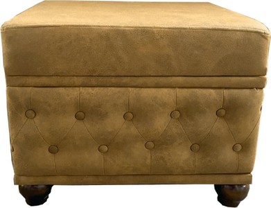 Casa Padrino Chesterfield stool antique brown 60 x 46 x H. 45 cm - Ottoman - Chesterfield living room furniture Casa Padrino Chesterfield stool antique brown 60 x 46 x H. 45 cm - Ottoman - Chesterfield living room furniture