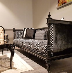 Luxus Barock Wohnzimmer Sofa Zebra Schwarz Luxury Baroque Living Room Sofa Zebra Black