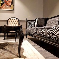 Luxus Barock Wohnzimmer Sofa Zebra Schwarz Luxury Baroque Living Room Sofa Zebra Black
