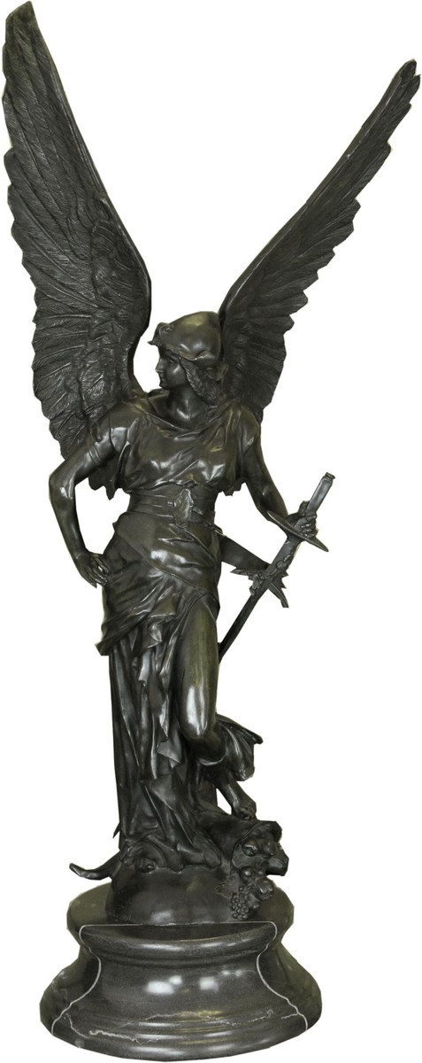 Casa Padrino sculpture en bronze de luxe déesse de la guerre avec ailes et épée gris 48 x 26 x H. 94 cm - Figurine en Bronze - Figurine de Décoration - Accessoires de Décoration Casa Padrino sculpture en bronze de luxe déesse de la guerre avec ailes et épée gris 48 x 26 x H. 94 cm - Figurine en Bronze - Figurine de Décoration - Accessoires de Décoration