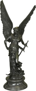 Casa Padrino escultura de bronce de lujo diosa de la guerra con alas y espada gris 48 x 26 x A. 94 cm - Figura de Bronce - Figura de Decoración - Accesorios de Decoración - Colección de Lujo Casa Padrino escultura de bronce de lujo diosa de la guerra con alas y espada gris 48 x 26 x A. 94 cm - Figura de Bronce - Figura de Decoración - Accesorios de Decoración - Colección de Lujo