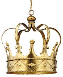 Casa Padrino luxury baroque LED chandelier crown gold Ø 50 x H. 60 cm - Handmade metal chandelier in baroque style - Baroque LED Lights
