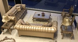Casa Padrino set da soggiorno barocco di lusso - 2 Divani e 2 Poltrone e 1 Tavolo da Salotto e 2 Tavolini - Mobili da soggiorno barocco fatto a mano - Nobile e Magnifico