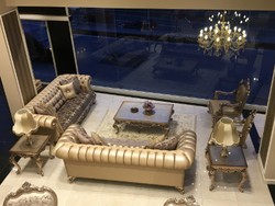 Casa Padrino set da soggiorno barocco di lusso - 2 Divani e 2 Poltrone e 1 Tavolo da Salotto e 2 Tavolini - Mobili da soggiorno barocco fatto a mano - Nobile e Magnifico