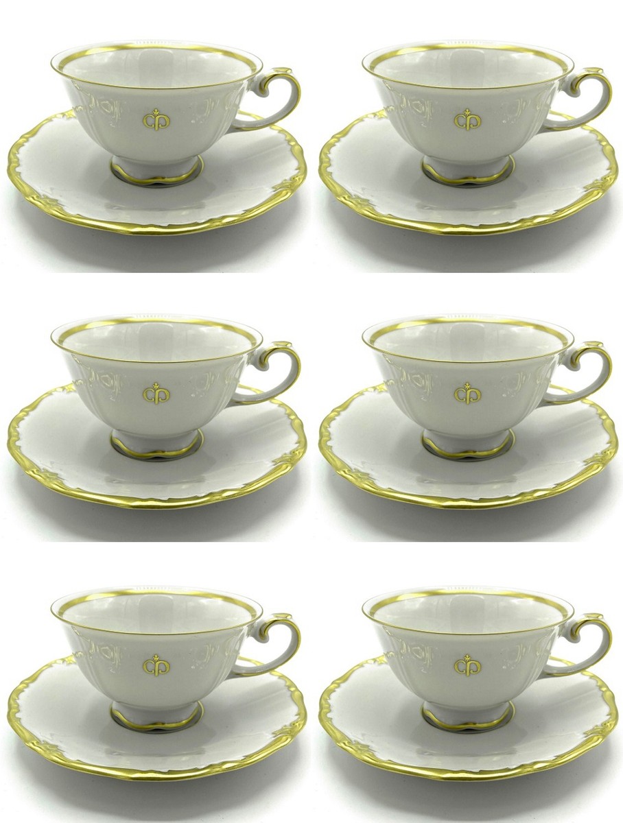 Luxus Barock Kaffee Tee Tassen 6er Set Weiß Gold Luxury Baroque Coffee Tea Cups Set of 6 White Gold Luxus Barock Kaffee Tee Tassen 6er Set Weiß Gold Luxury Baroque Coffee Tea Cups Set of 6 White Gold