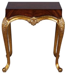 Casa Padrino table d'appoint baroque de luxe marron foncé / or antique - Magnifique table en bois massif de style baroque - Mobilier de salon baroque
