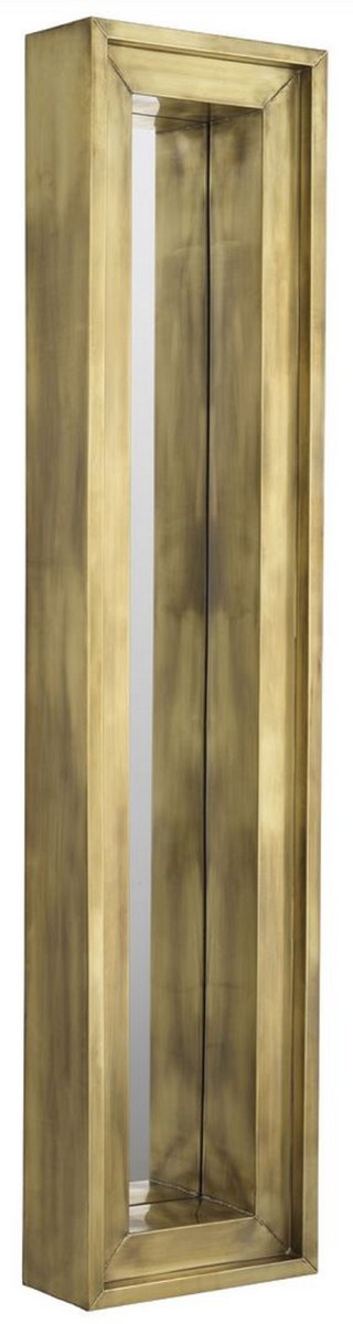 Casa Padrino specchio da parete di lusso ottone vintage 45 x 20 x A. 200 cm - Specchio soggiorno - Specchio camera da letto - Specchio armadio - Mobili di Lusso