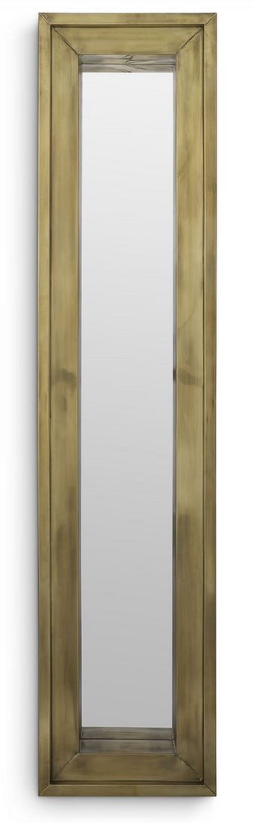 Casa Padrino specchio da parete di lusso ottone vintage 45 x 20 x A. 200 cm - Specchio soggiorno - Specchio camera da letto - Specchio armadio - Mobili di Lusso