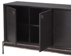 Casa Padrino aparador de lujo gris antracita / bronce 180 x 45 x A. 82 cm - Muebles de Salón - Muebles para Hoteles - Colección de Lujo