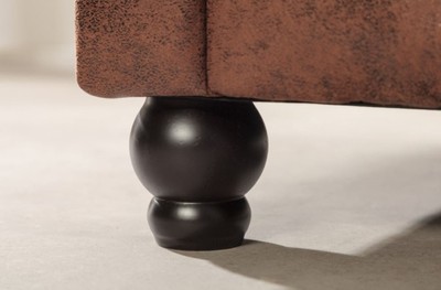 Casa Padrino Chesterfield Ecksofa Rechts Antik Braun - Microfaser Wohnzimmer Sofa - Chesterfield Wohnzimmer Möbel