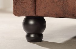 Casa Padrino sofá de esquina Chesterfield derecha marrón antiguo - Sofá de microfibra para sala de estar - Muebles de Sala de Estar Chesterfield