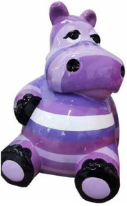 Deko Skulptur Designer Skulptur Luxus Dekofigur Sitzendes Nilpferd Decorative Sculpture Designer Sculpture Luxury Decorative Figure Sitting Hippopotamus