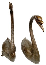 Casa Padrino esculturas de decoración de bronce de lujo cisnes bronce - Figuras de decoración de bronce - Accesorios de Decoración de Hoteles y Restaurantes de Lujo