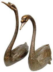 Casa Padrino esculturas de decoración de bronce de lujo cisnes bronce - Figuras de decoración de bronce - Accesorios de Decoración de Hoteles y Restaurantes de Lujo