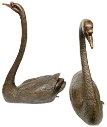 Casa Padrino esculturas de decoración de bronce de lujo cisnes bronce - Figuras de decoración de bronce - Accesorios de Decoración de Hoteles y Restaurantes de Lujo