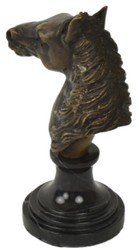 Luxus Deko Bronze Marmor Briefbeschwerer Pferdekopf Luxury Decorative Bronze Marble Paperweight Horse Head 