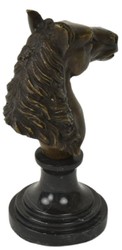 Luxus Deko Bronze Marmor Briefbeschwerer Pferdekopf Luxury Decorative Bronze Marble Paperweight Horse Head 