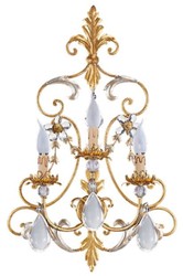 Barock Antik Stil Retro Kristall Wandleuchte Gold Antik Silber Baroque Antique Style Retro Crystal Wall Lamp Gold Antique Silver