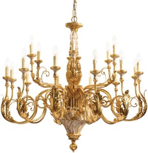 Luxus Barock Kronleuchter Gold Luxury Baroque Chandelier Gold 