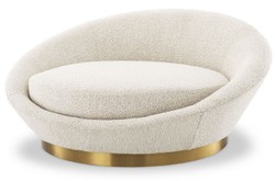 Luxus Wohnzimmer Sofa Rundsofa Cremefarben Messing Luxury Living Room Sofa Round Sofa Cream Brass