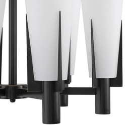 Casa Padrino lustre de luxe bronze / blanc Ø 60 x H. 78 cm - Lustre moderne en métal avec abat-jour en verre - Collection de Luxe