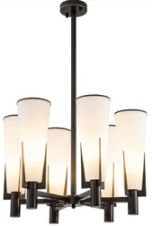 Casa Padrino lustre de luxe bronze / blanc Ø 60 x H. 78 cm - Lustre moderne en métal avec abat-jour en verre - Collection de Luxe