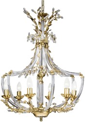 Luxus Barock Kristall Kronleuchter Gold Luxury Baroque Crystal Chandelier Gold