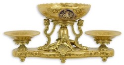 Jugendstil Bronze Porzellan Deko Etagere Mehrfarbig Gold Art Nouveau Bronze Porcelain Decoration Etagere Multicolored Gold 