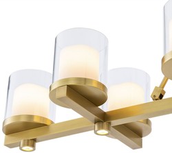 Luxus LED Wohnzimmer Kronleuchter Messing Luxury LED Living Room Chandelier Brass
