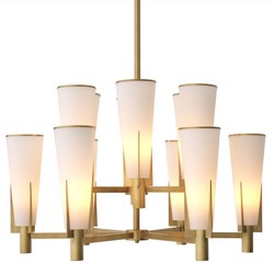 Luxus Wohnzimmer Hotel Restaurant Kronleuchter Antik Messing Weiß Luxury Living Room Hotel Restaurant Chandelier Antique Brass White