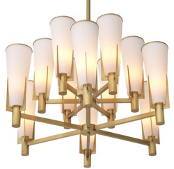 Luxus Wohnzimmer Hotel Restaurant Kronleuchter Antik Messing Weiß Luxury Living Room Hotel Restaurant Chandelier Antique Brass White